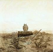 Caspar David Friedrich Landscape with Grave, Coffin and Owl china oil painting reproduction